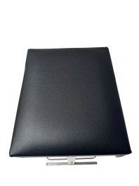 Four Mid-Century Modern Bar Stools with Black Leather Seats, 1970s